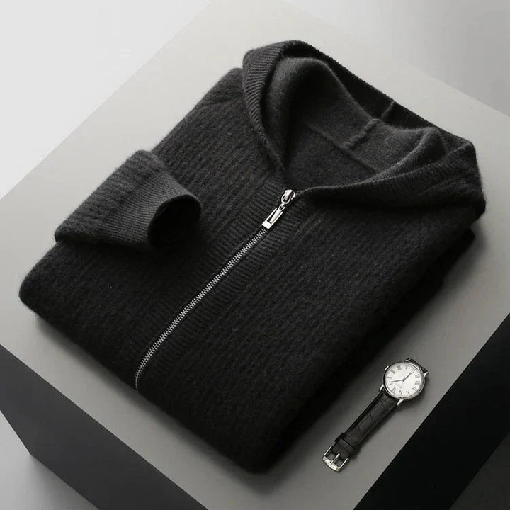 Men's Cashmere Zip-Through Hoodie – Lightweight Luxury Layer – view 5