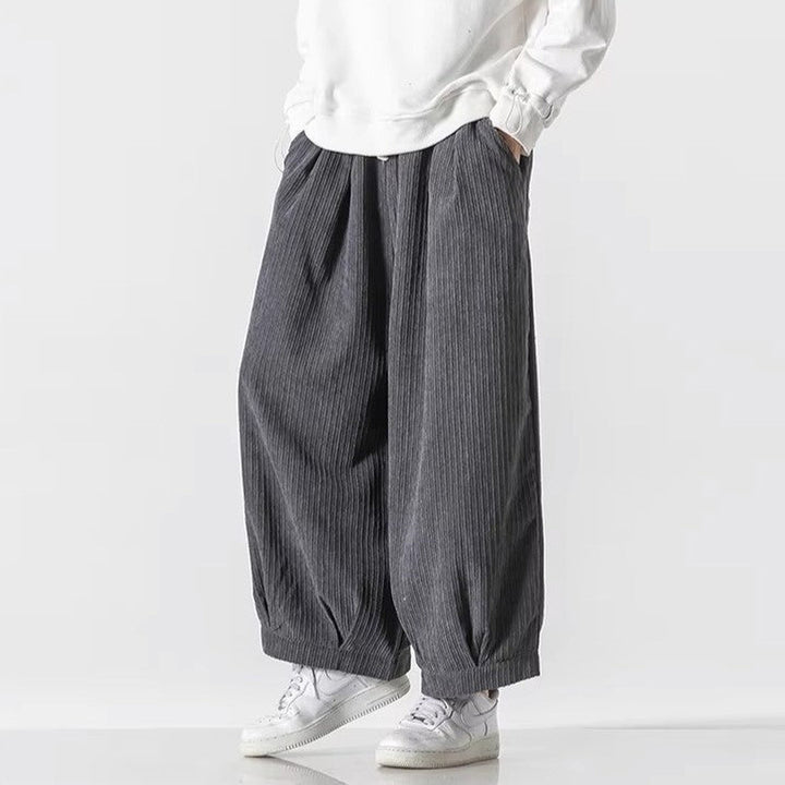 Men's Wide-Leg Corduroy Trousers – Relaxed Drawstring Comfort – view 8