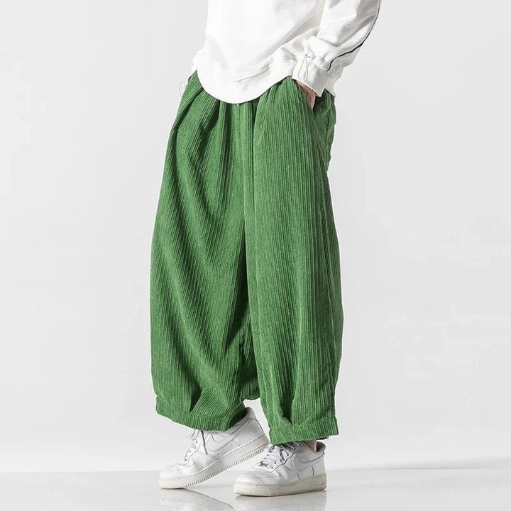 Men's Wide-Leg Corduroy Trousers – Relaxed Drawstring Comfort – view 5