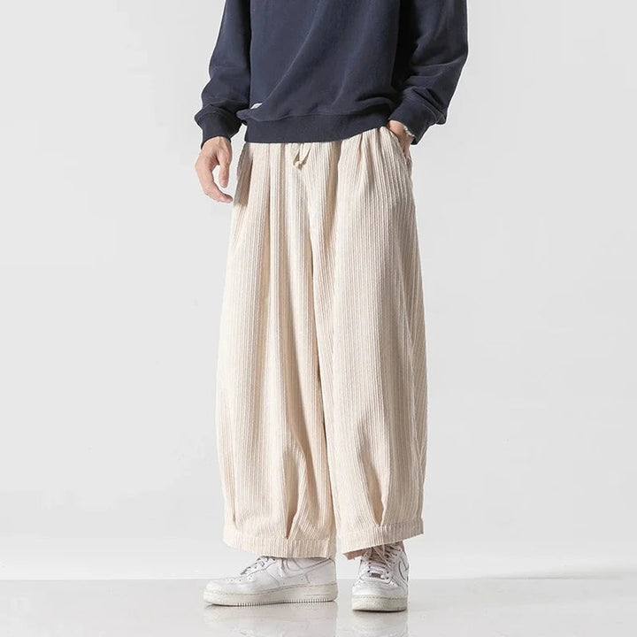 Men's Wide-Leg Corduroy Trousers – Relaxed Drawstring Comfort – view 12
