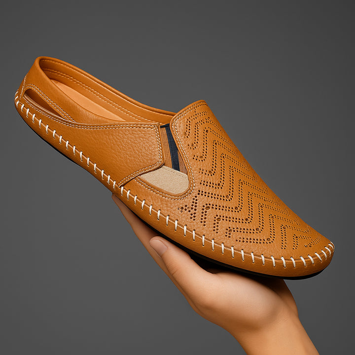 Men's Perforated Leather Driving Sandals – Breathable Summer Pair – view 4