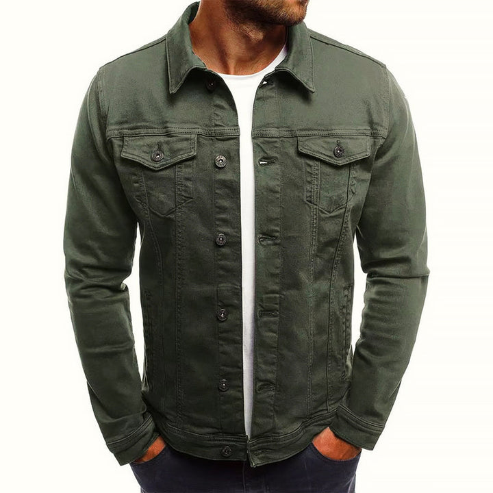 Men's Cotton Blend Denim Jacket – Tailored Trucker Layer – view 2