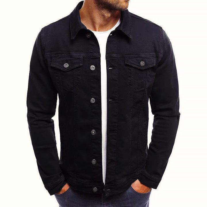 Men's Cotton Blend Denim Jacket – Tailored Trucker Layer – view 5