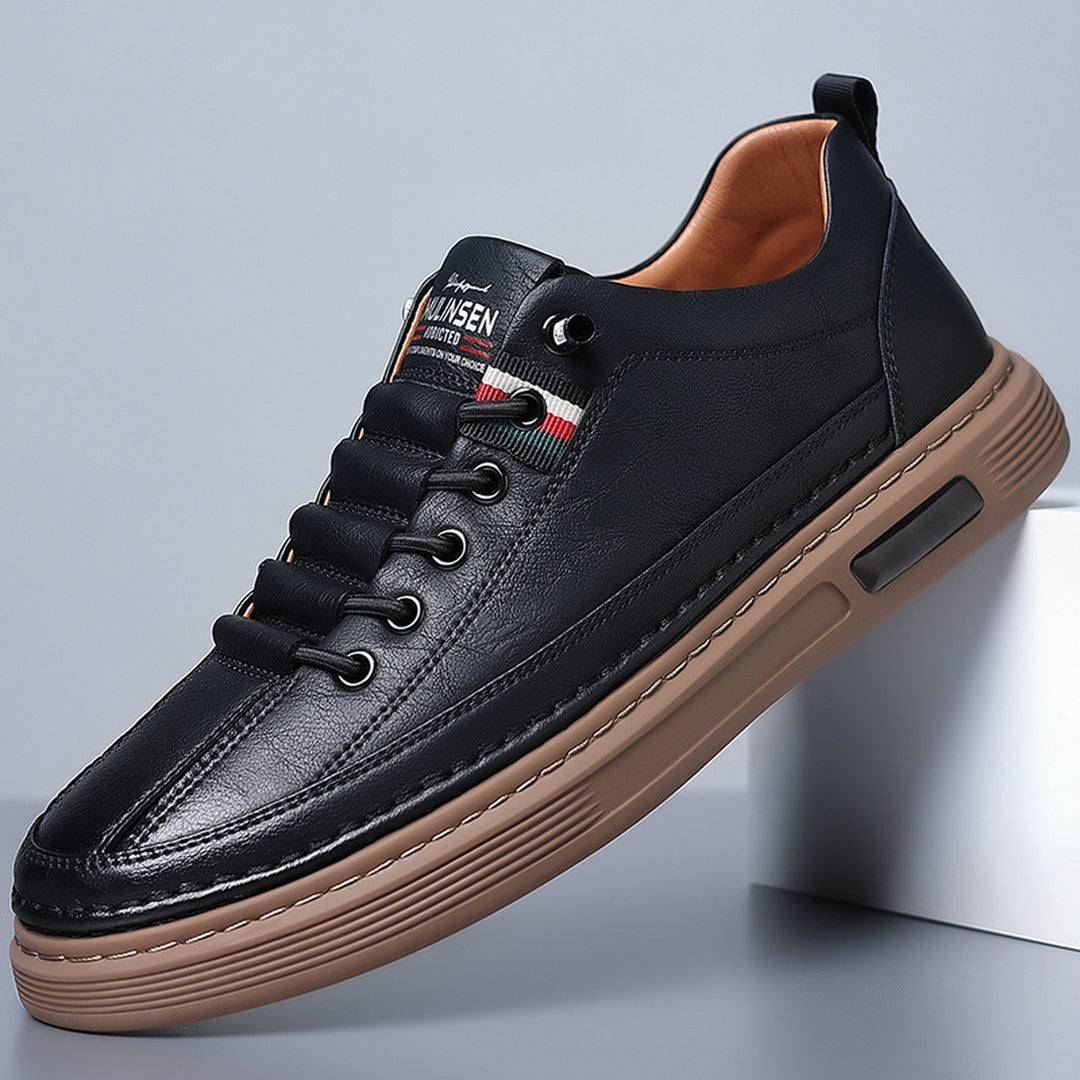 Men's Leather Trainers – Air-Cushioned Everyday Casual Shoes – view 8