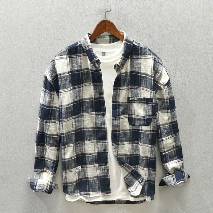 Men's Brushed Cotton Plaid Shirt – Relaxed Weekend Layering – view 3