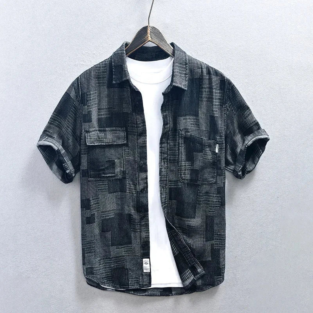 Men's Cotton Blend Check Shirt – Lightweight Relaxed Layer – view 9