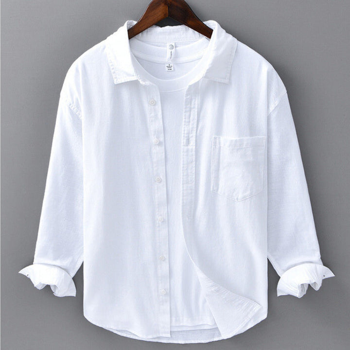 Men's 100% Linen Shirt – Breathable Relaxed Summer Fit – view 7