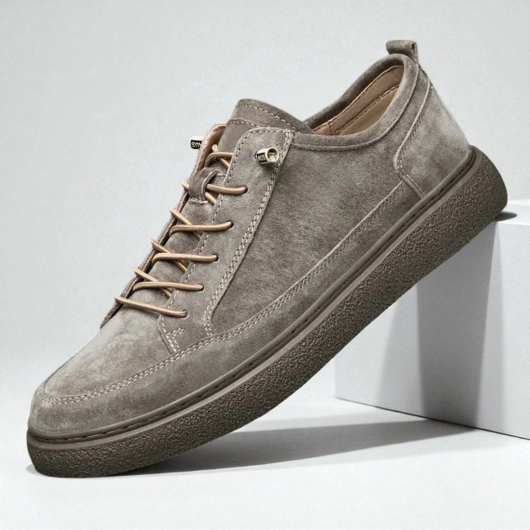 Men's Suede Lace-Up Trainers – Lightweight Casual Shoes – view 9