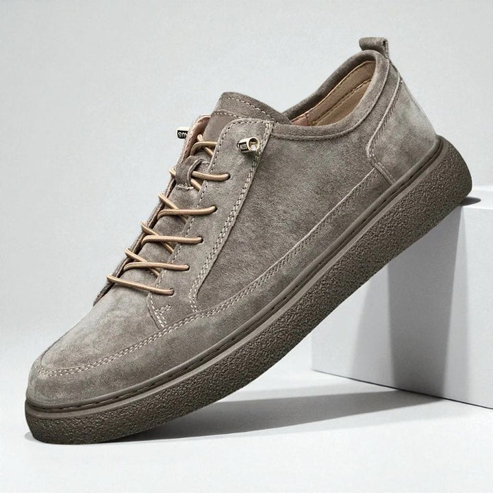 Men's Suede Lace-Up Trainers – Lightweight Casual Shoes – view 9
