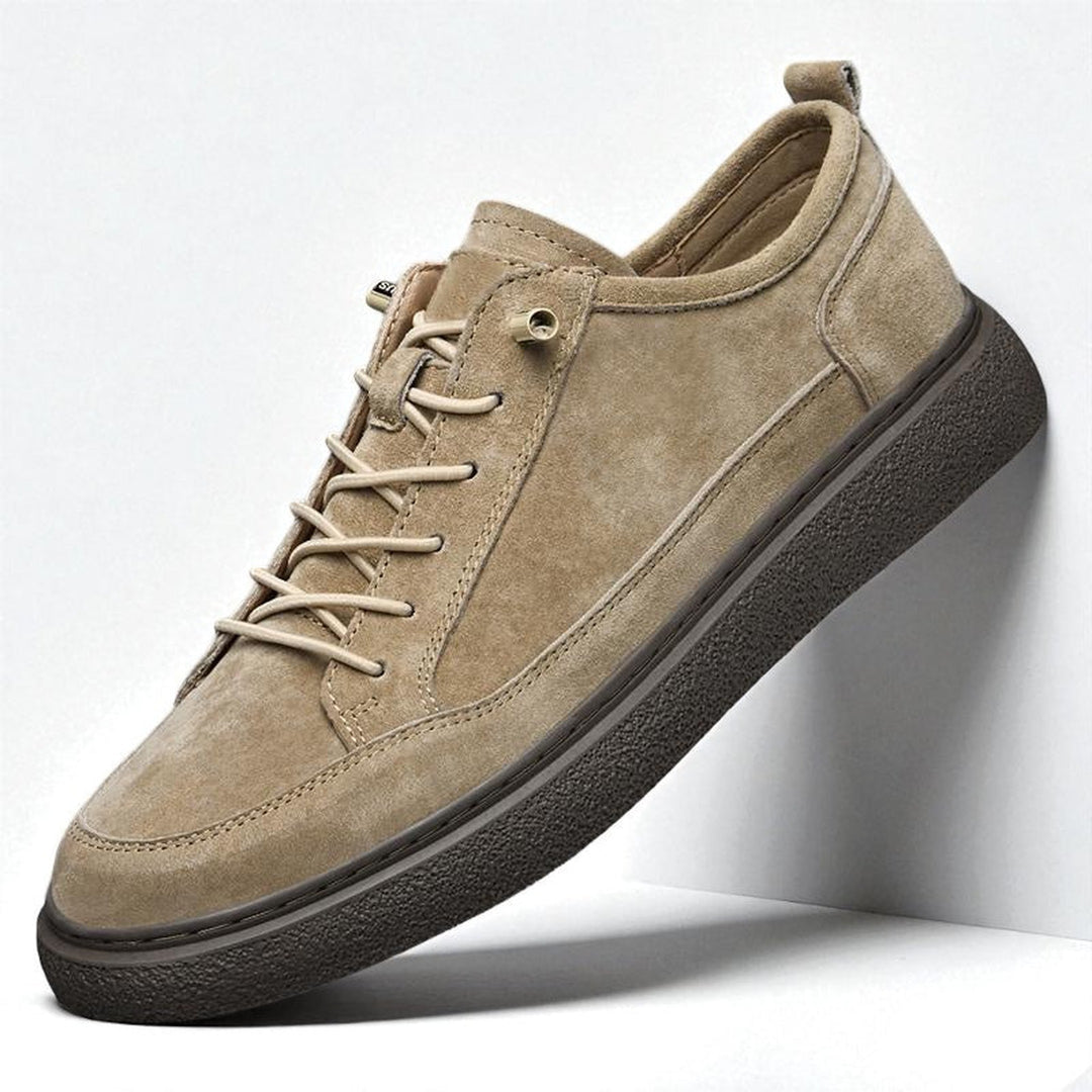Men's Suede Lace-Up Trainers – Lightweight Casual Shoes – view 10