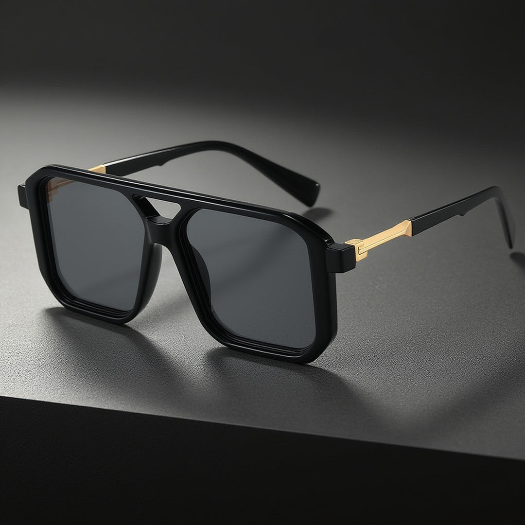 Men's Leopard Print Sunglasses – UV400 Lightweight Angular Frames – view 3