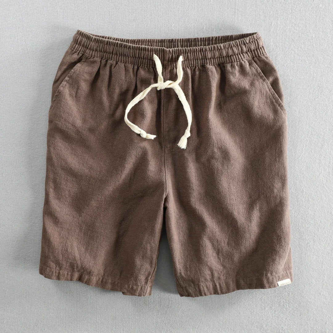 Men's Amalfi Linen Shorts – Drawstring Summer Holiday Shorts – view 4