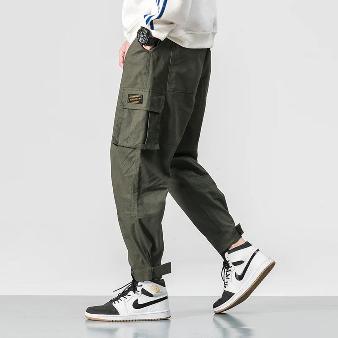 Men's Cotton Cargo Trousers – Utility Pockets – Adjustable Cuffs – view 4