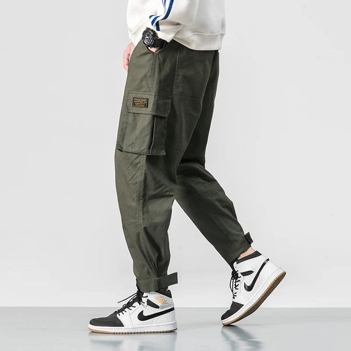 Men's Cotton Cargo Trousers – Utility Pockets – Adjustable Cuffs – view 4