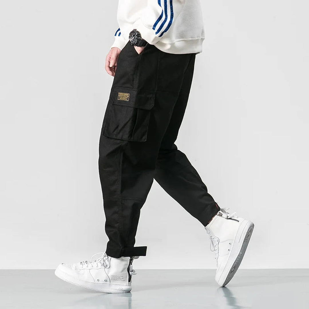 Men's Cotton Cargo Trousers – Utility Pockets – Adjustable Cuffs – view 6