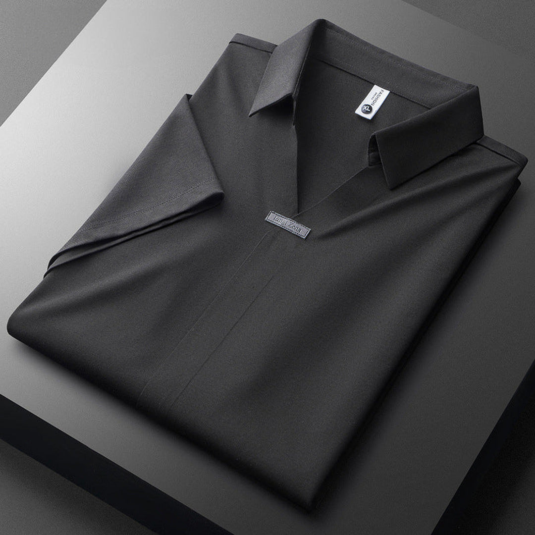Men's Cotton-Silk Polo Shirt – Office to Weekend Versatility – view 4