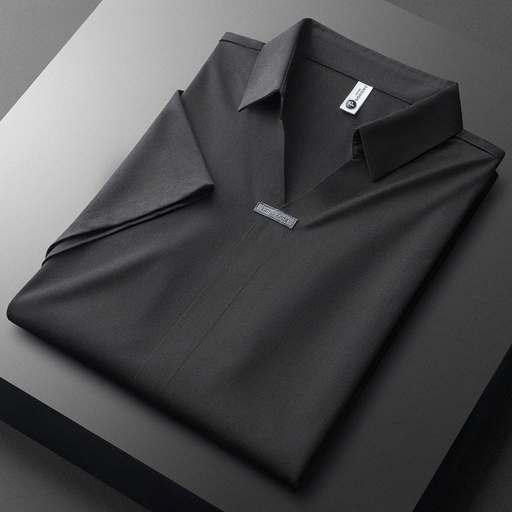 Men's Cotton-Silk Polo Shirt – Office to Weekend Versatility – view 4