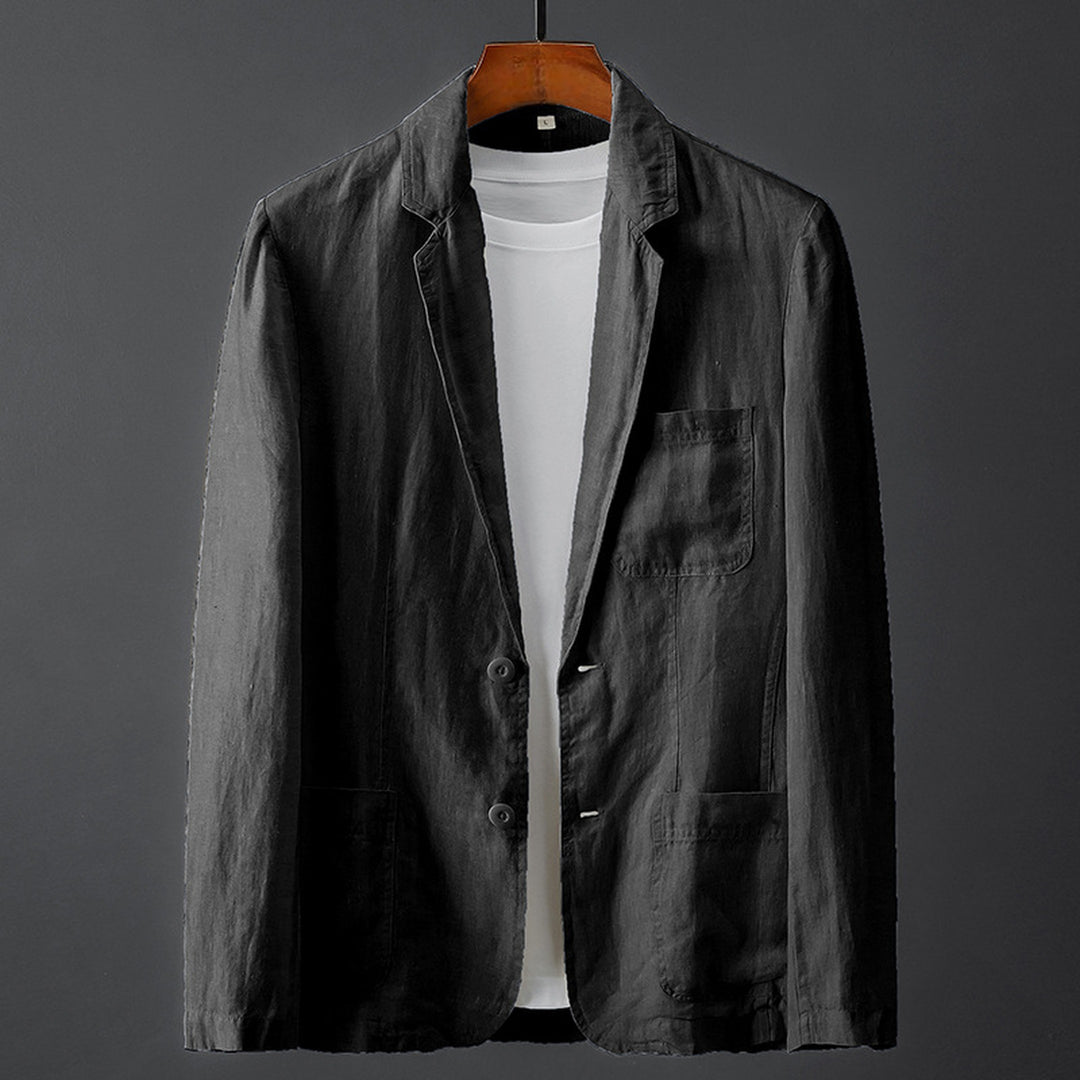 Men's Linen-Cotton Blazer – Lightweight Summer Tailoring – White
