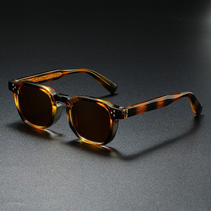 Men's Retro Acetate Sunglasses – Polarised UV400 Lenses – view 2