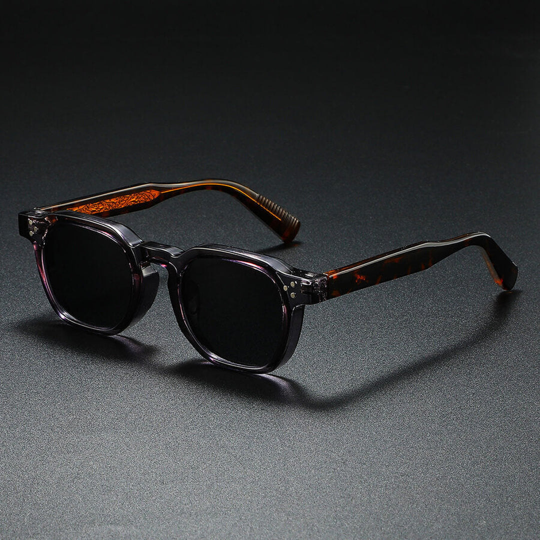 Men's Retro Acetate Sunglasses – Polarised UV400 Lenses – view 4