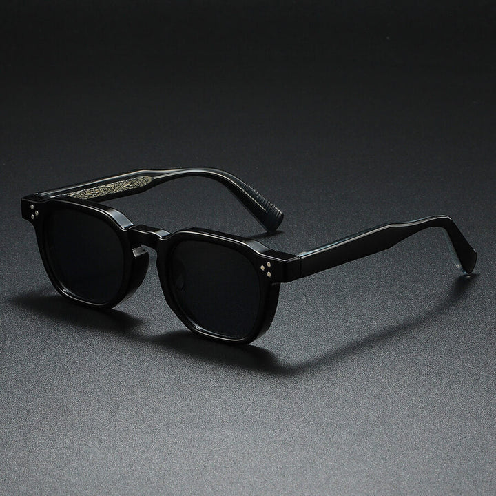 Men's Retro Acetate Sunglasses – Polarised UV400 Lenses – view 5