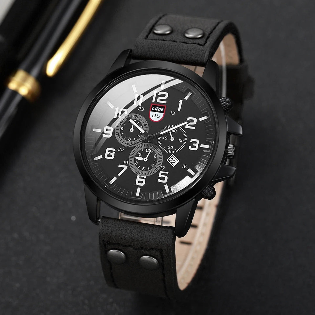 Men's Cowhide Strap Field Watch – Military-Inspired Design – view 5