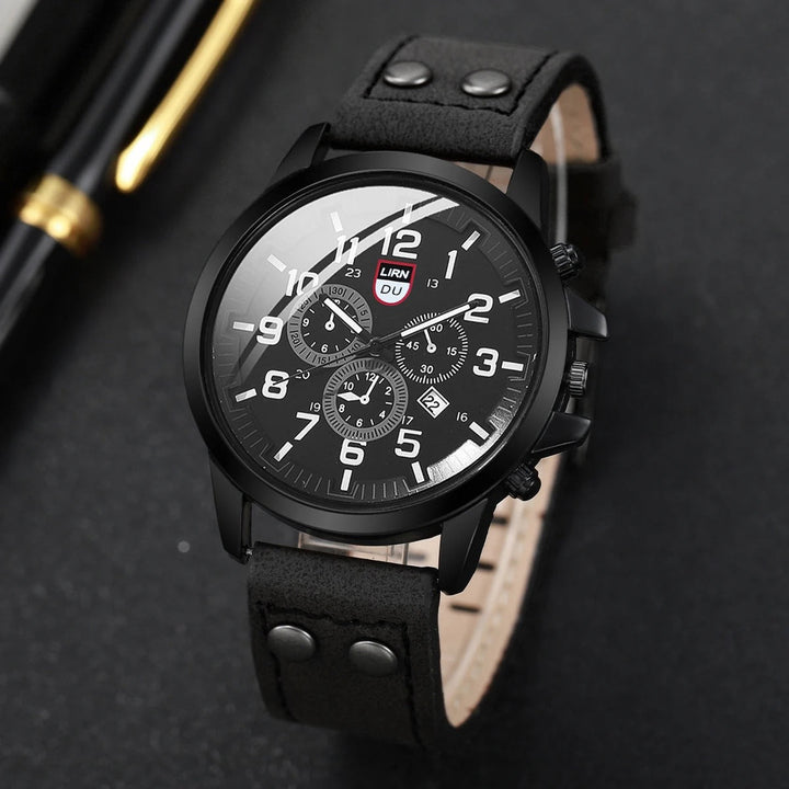 Men's Cowhide Strap Field Watch – Military-Inspired Design – view 5