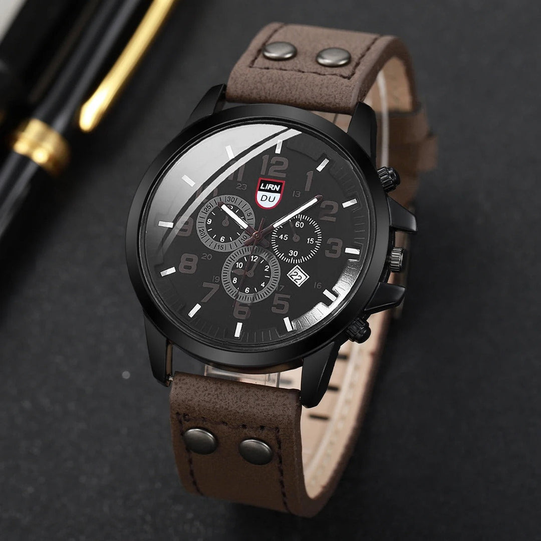 Men's Cowhide Strap Field Watch – Military-Inspired Design – view 6