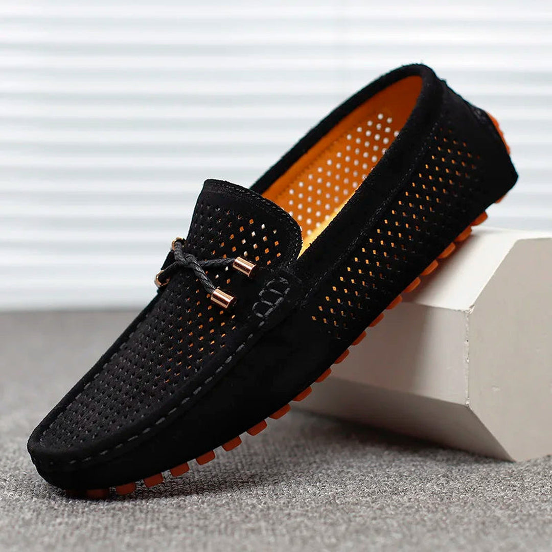 Gianni Men's Perforated Leather Loafers – Breathable Slip-Ons – view 2