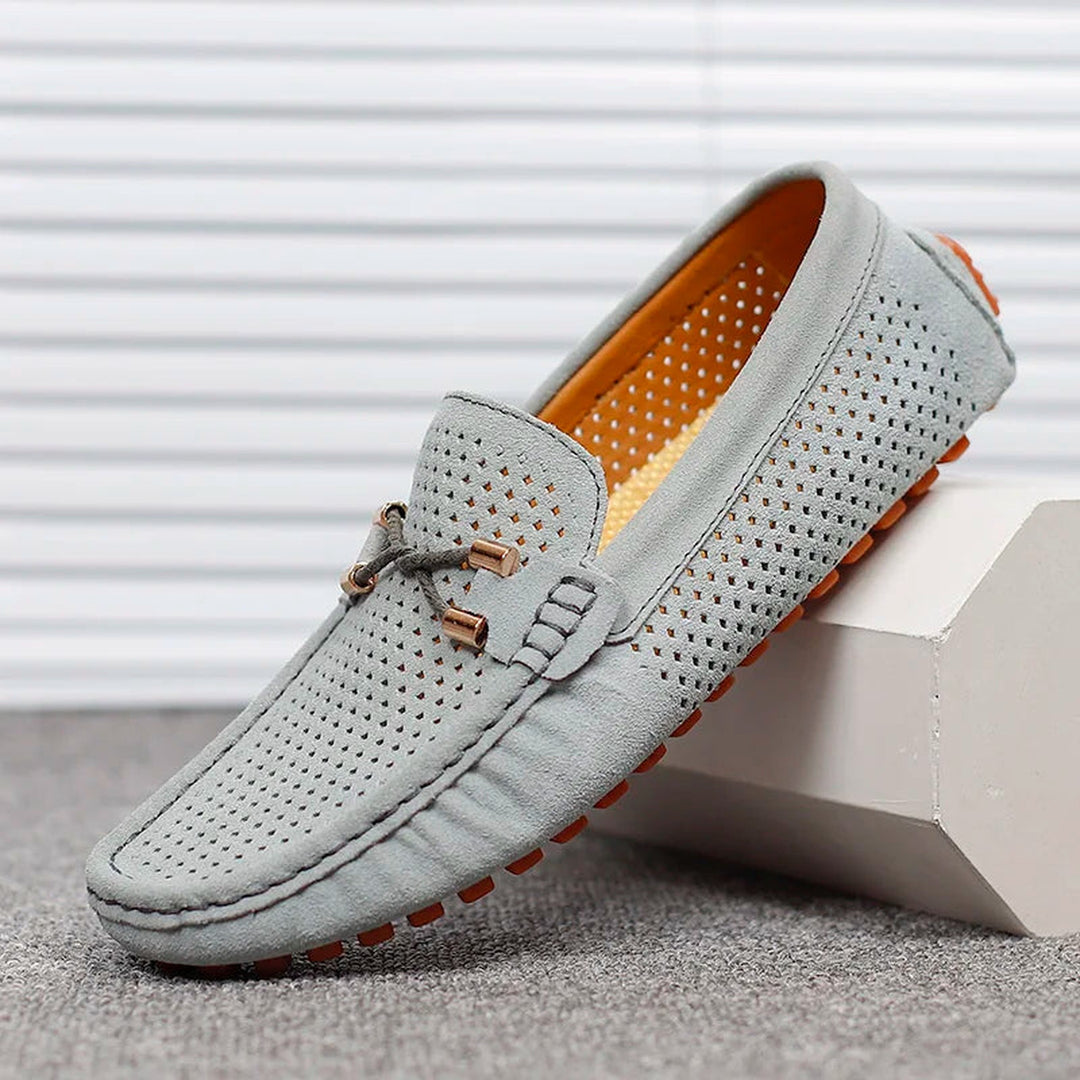 Gianni Men's Perforated Leather Loafers – Breathable Slip-Ons – view 3