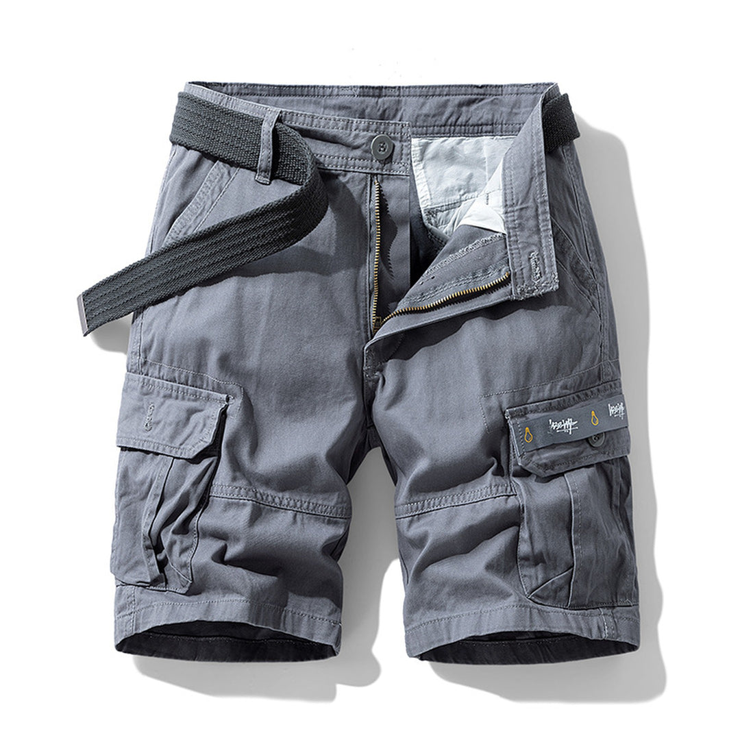 Men's Cotton Canvas Cargo Shorts – Relaxed Belted Fit – view 7