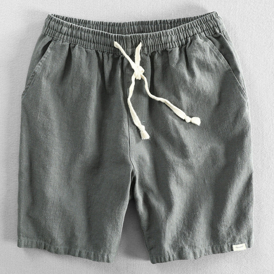 Men's Cotton-Linen Shorts – Drawstring Weekend Comfort – view 7