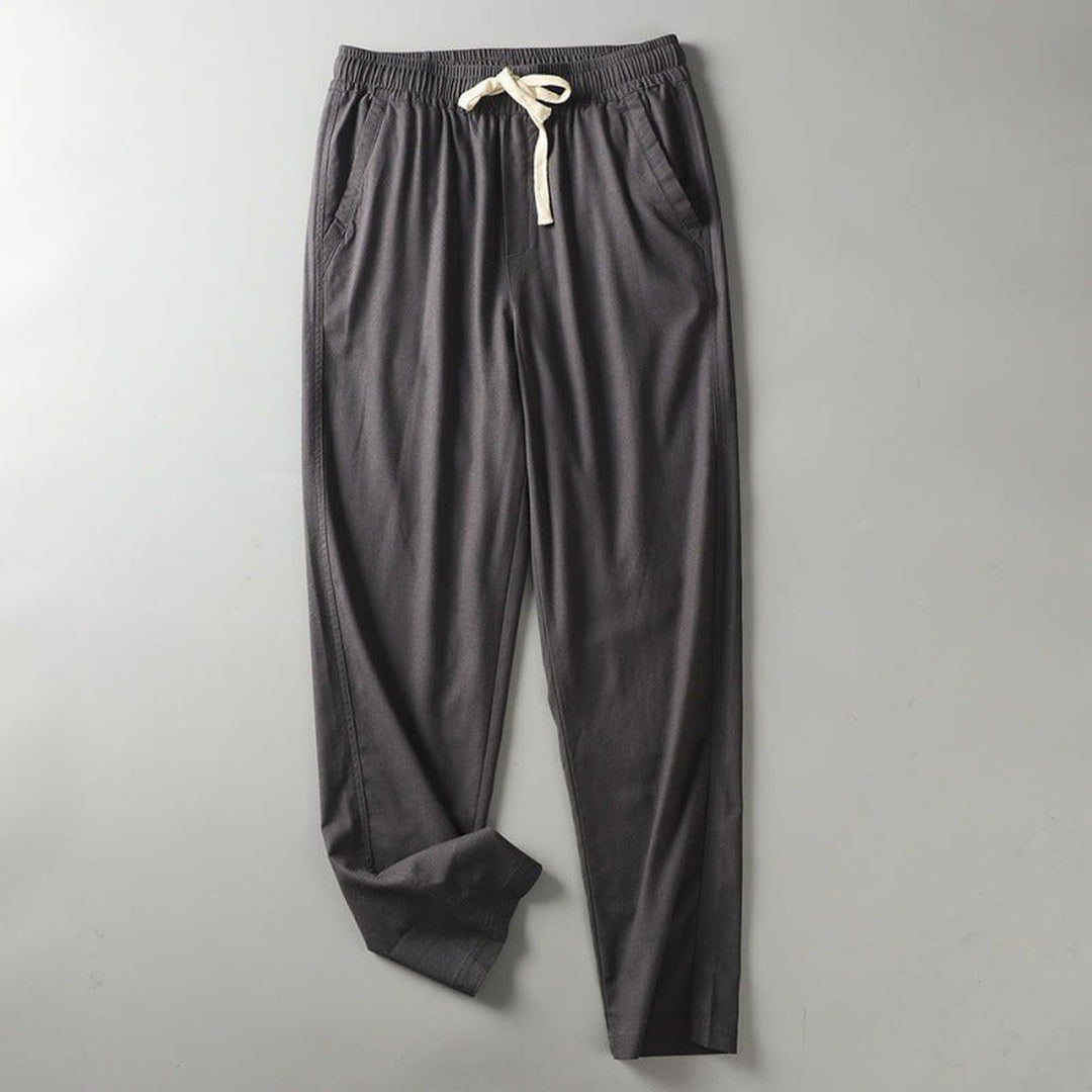 Men's Cotton Drawstring Trousers – Lightweight Everyday Comfort – view 5