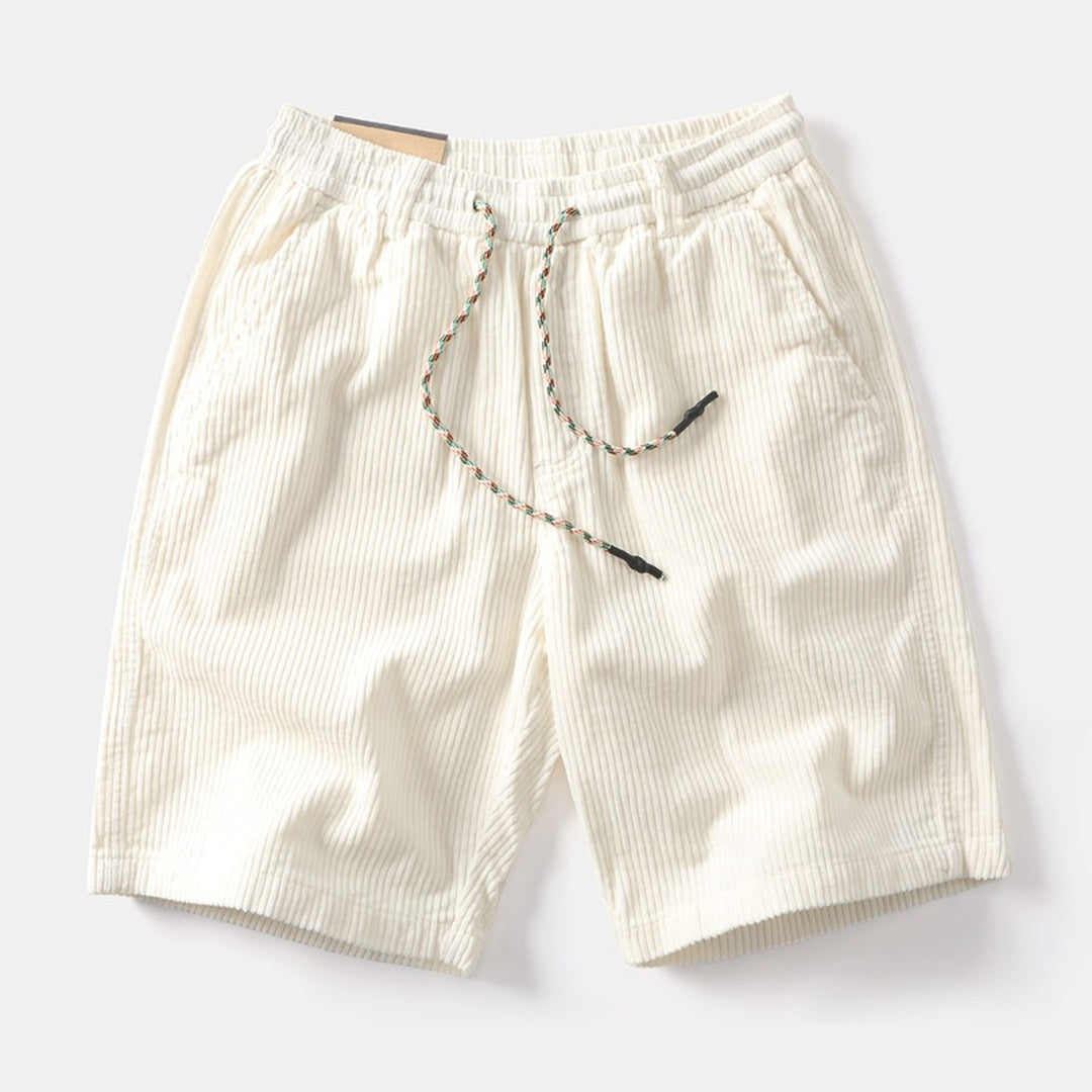 Men's Corduroy Drawstring Shorts – Soft Textured Weekend Wear – view 4
