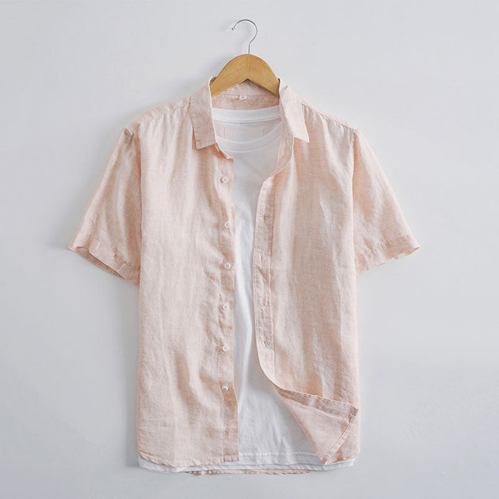 Men's Linen Blend Summer Shirt – Breathable Button-Up Massimo – view 5