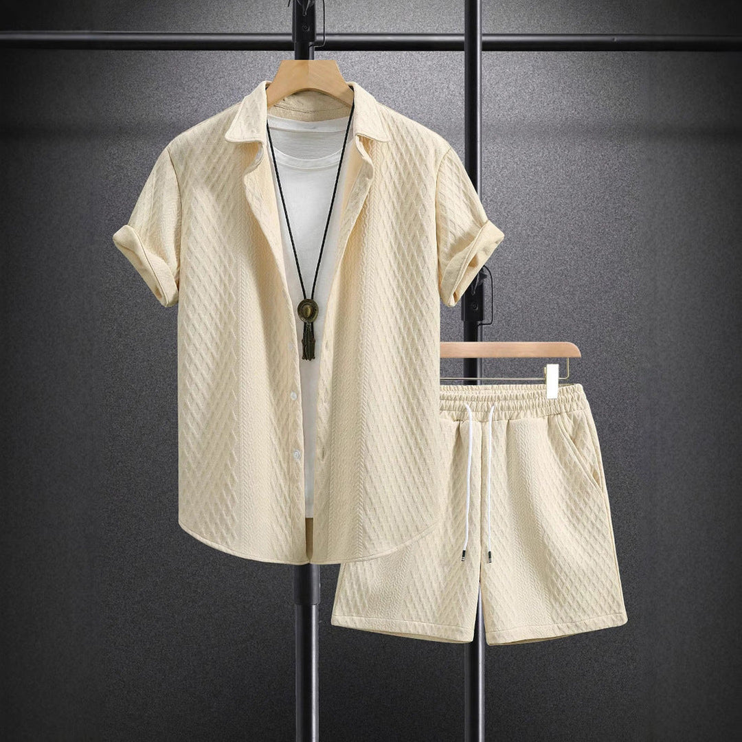 Men's Lightweight Casual Co-ord Set – Matching Shirt and Shorts – view 2