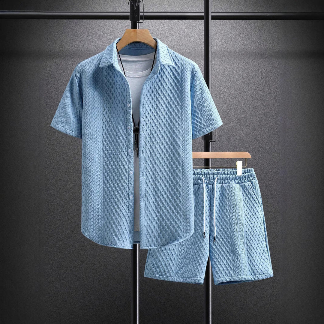 Men's Lightweight Casual Co-ord Set – Matching Shirt and Shorts – view 3