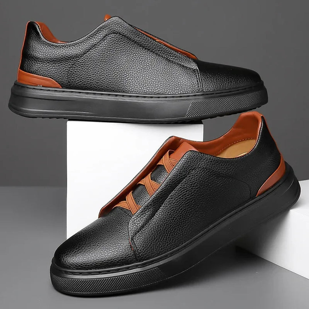 Men's Leather Trainers – Cushioned Low-Profile Everyday Shoes – view 6