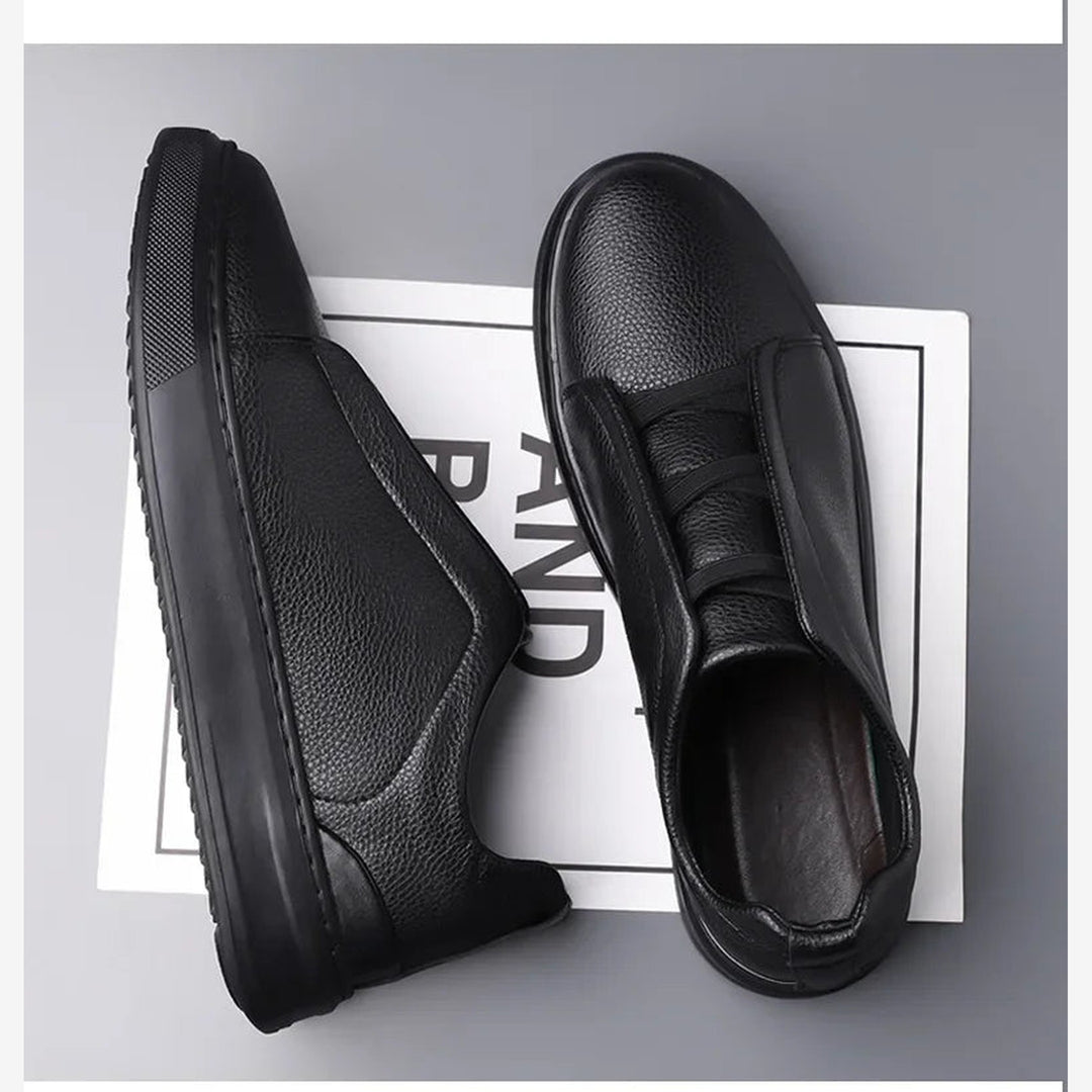 Men's Leather Trainers – Cushioned Low-Profile Everyday Shoes – view 10
