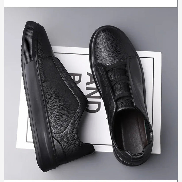 Men's Leather Trainers – Cushioned Low-Profile Everyday Shoes – view 10