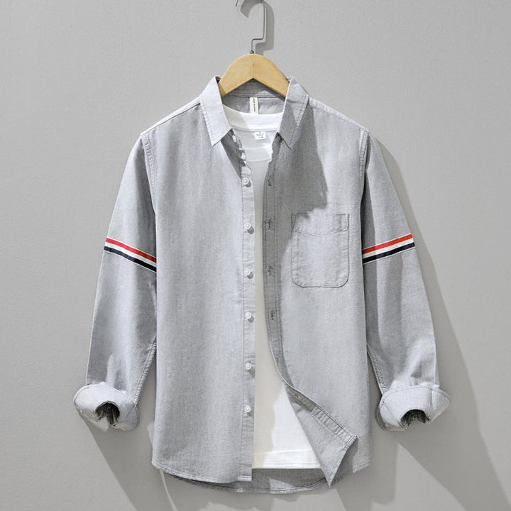 Men's Linen Relaxed Fit Shirt – Breathable Summer Button-Up – Grey