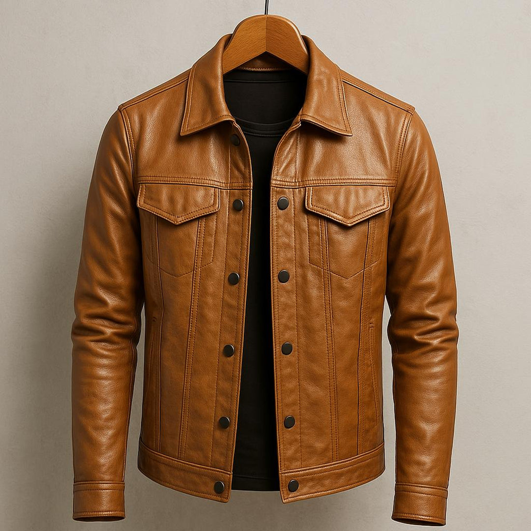 Men's Genuine Leather Jacket – Sleek Tailored Everyday Layer – view 7