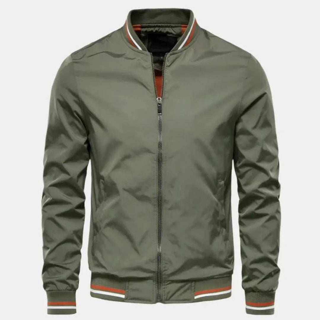 Men's Lightweight Bomber Jacket – Ribbed Smart Casual Layer – view 3