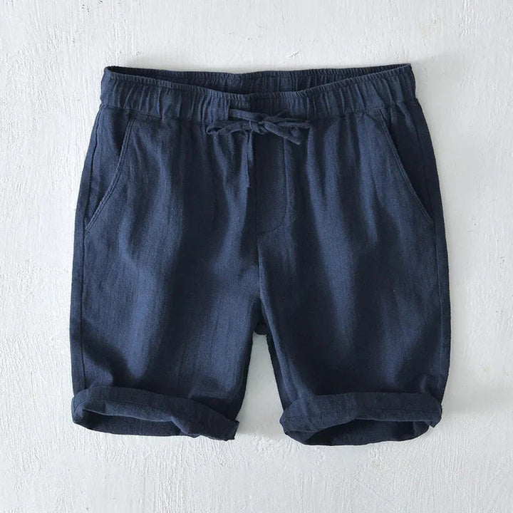 Men's Linen Blend Shorts – Relaxed Drawstring Summer Shorts – view 8