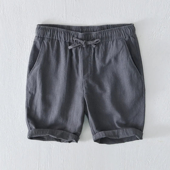 Men's Linen Blend Shorts – Relaxed Drawstring Summer Shorts – view 5