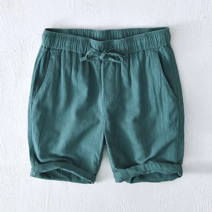 Men's Linen Blend Shorts – Relaxed Drawstring Summer Shorts – view 9