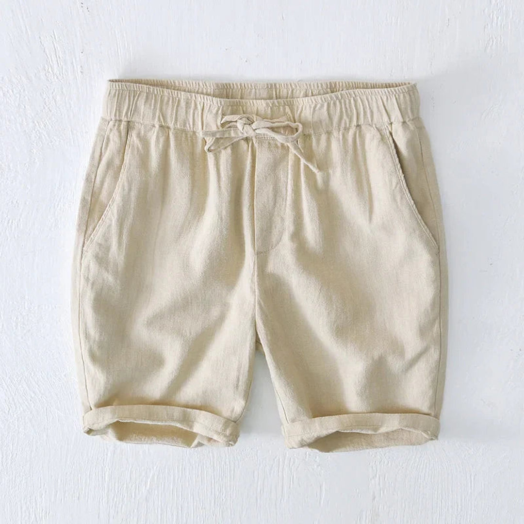 Men's Linen Blend Shorts – Relaxed Drawstring Summer Shorts – view 10