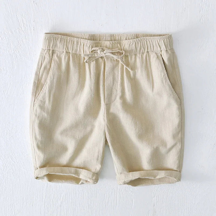 Men's Linen Blend Shorts – Relaxed Drawstring Summer Shorts – view 10