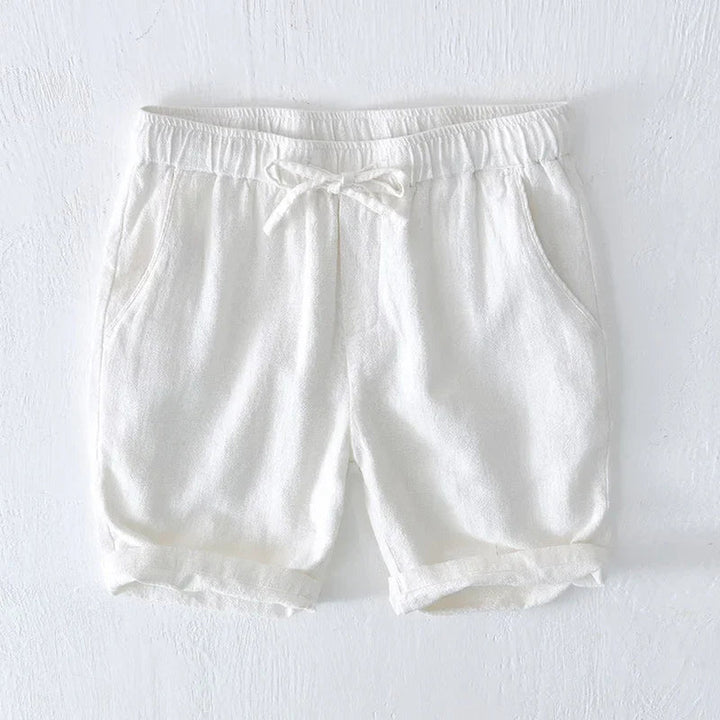 Men's Linen Blend Shorts – Relaxed Drawstring Summer Shorts – view 6