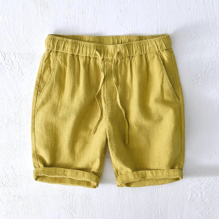Men's Linen Blend Shorts – Relaxed Drawstring Summer Shorts – view 7